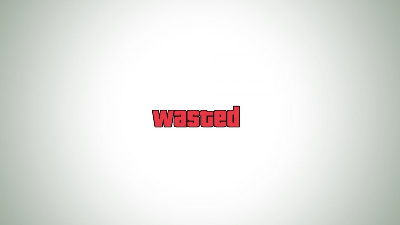 Надпись wasted