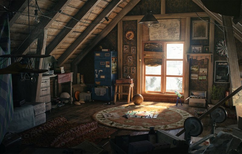 Rainy Attic Room игра