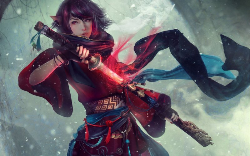 Самурай арт Final Fantasy 14