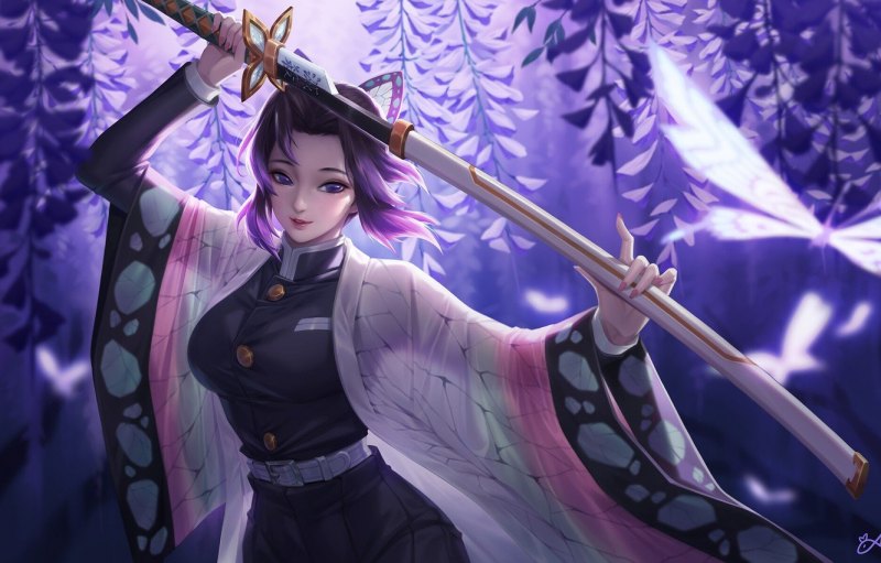 Шинобу Kimetsu no Yaiba катана