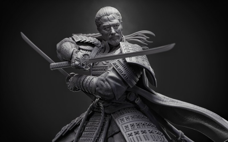 Dead Scythian Warrior Statue