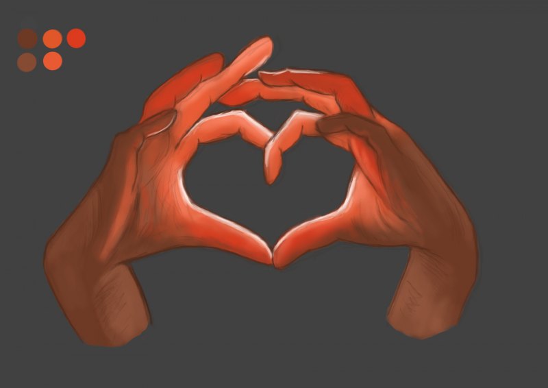 Сердце руками референс
