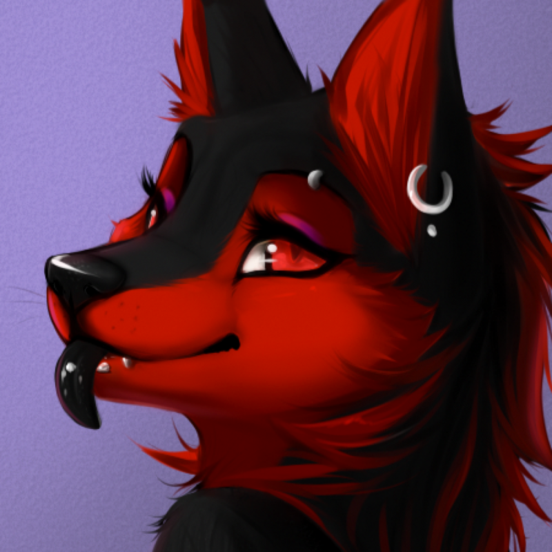 Аватар красный волк