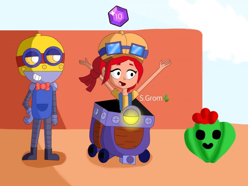 Как нарисовать карла из brawl stars