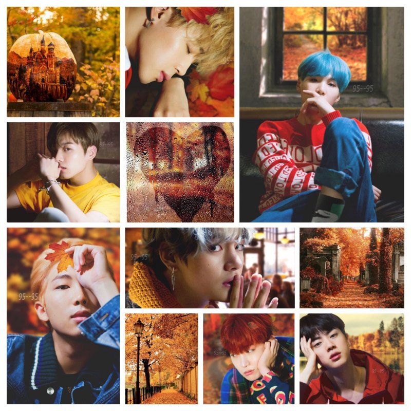 Коллаж BTS Тэхен