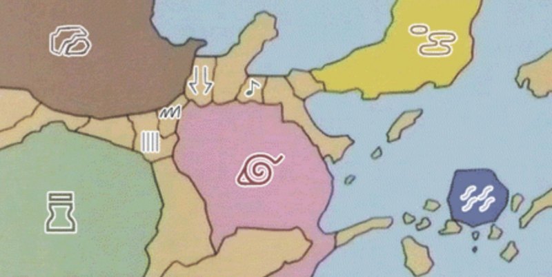 Карта деревень наруто