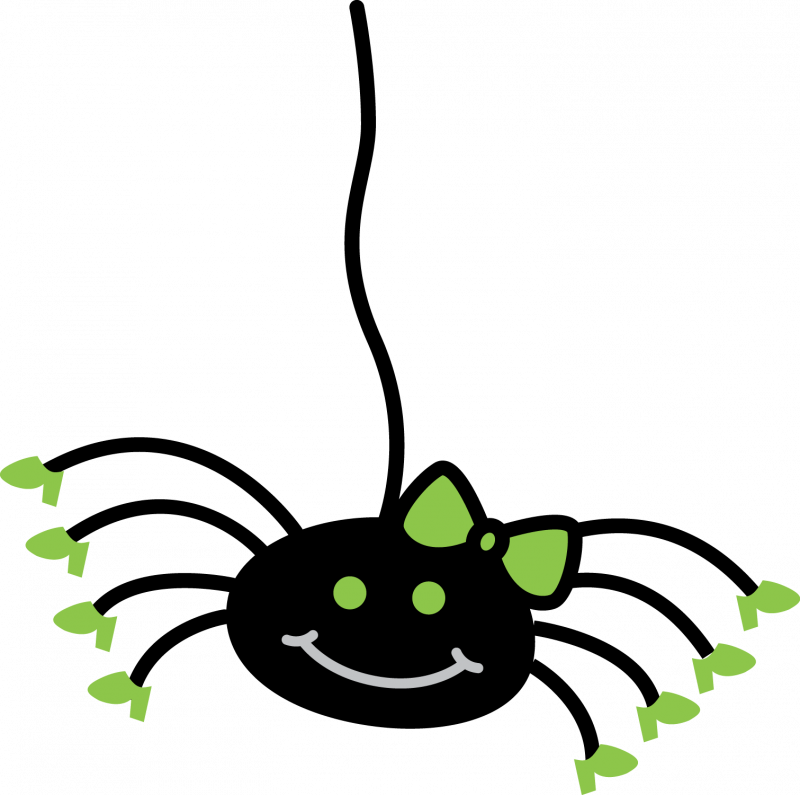 Милые паучки на Хэллоуин