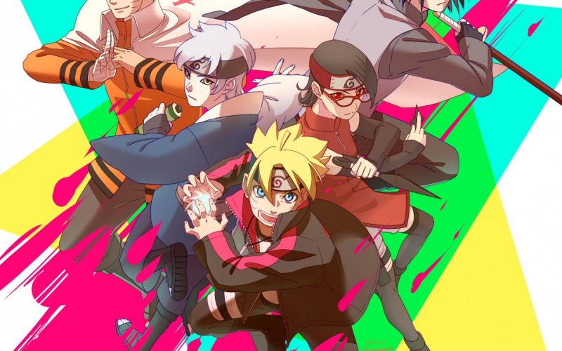 Боруто Сарада Мицуки и Химавари взрослые