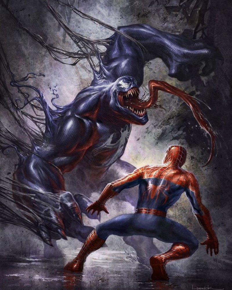 Веном против человека паука Marvel