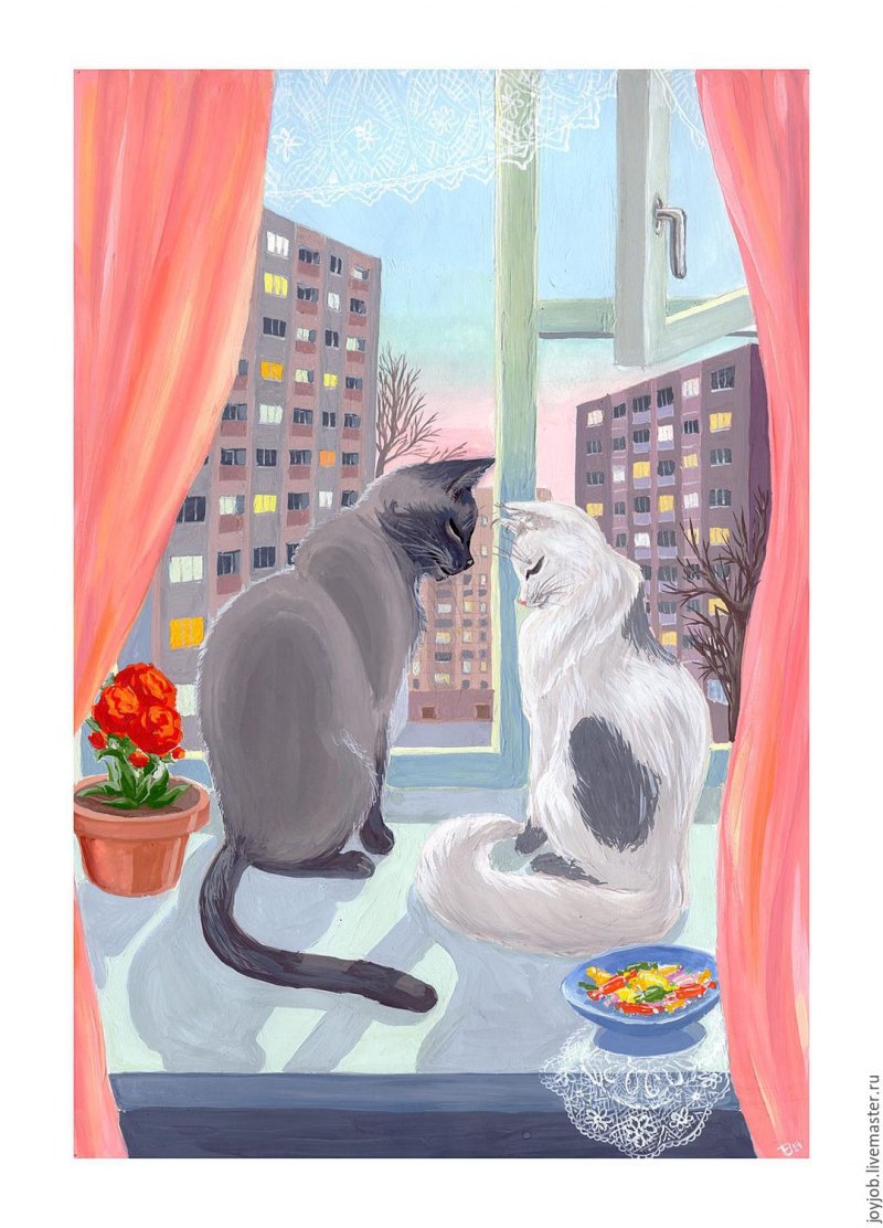 Кошка на окне