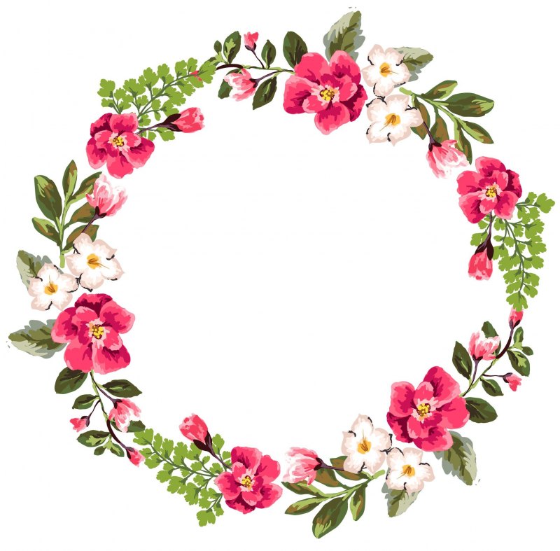 Акварельные цветочные рамки