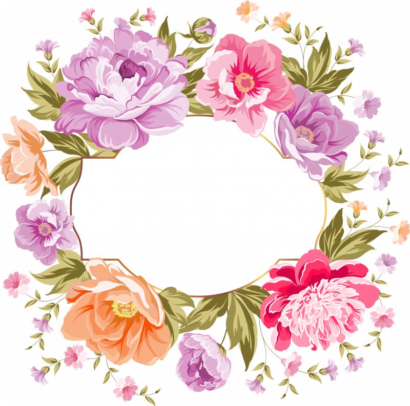 Векторные цветочные рамки