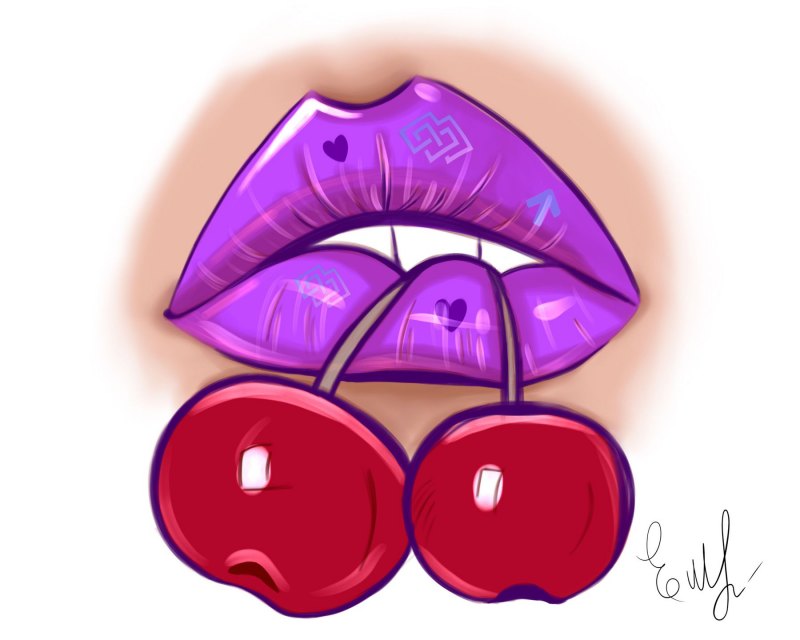 Маски вектор фиолетовые губы