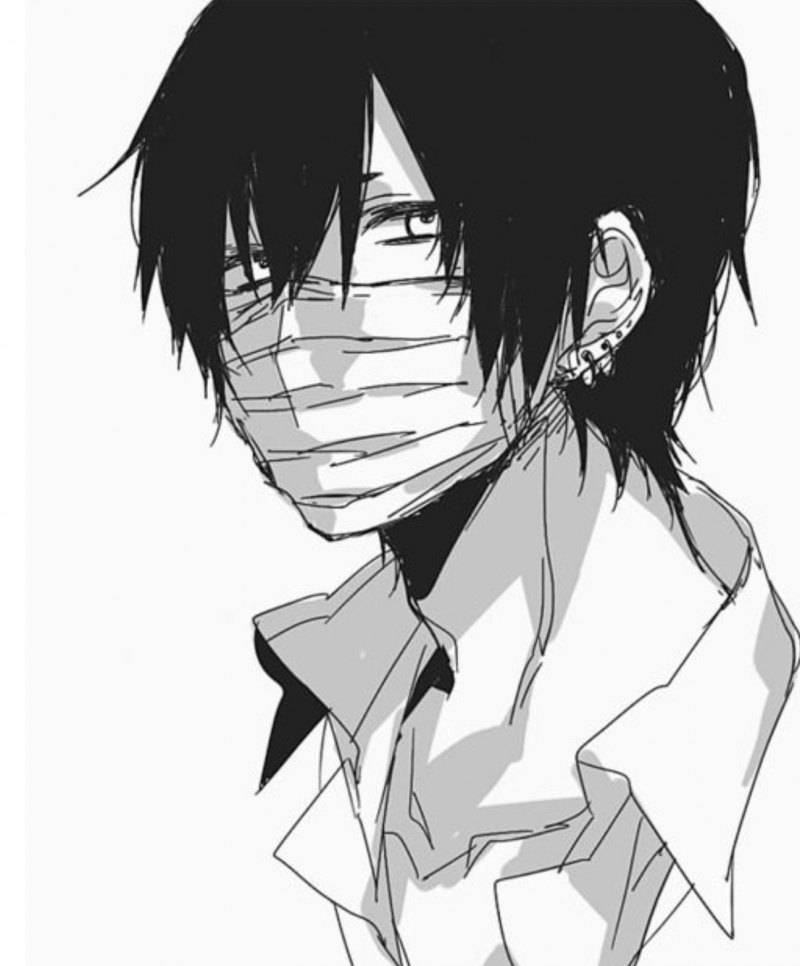 Аниме парень в маске