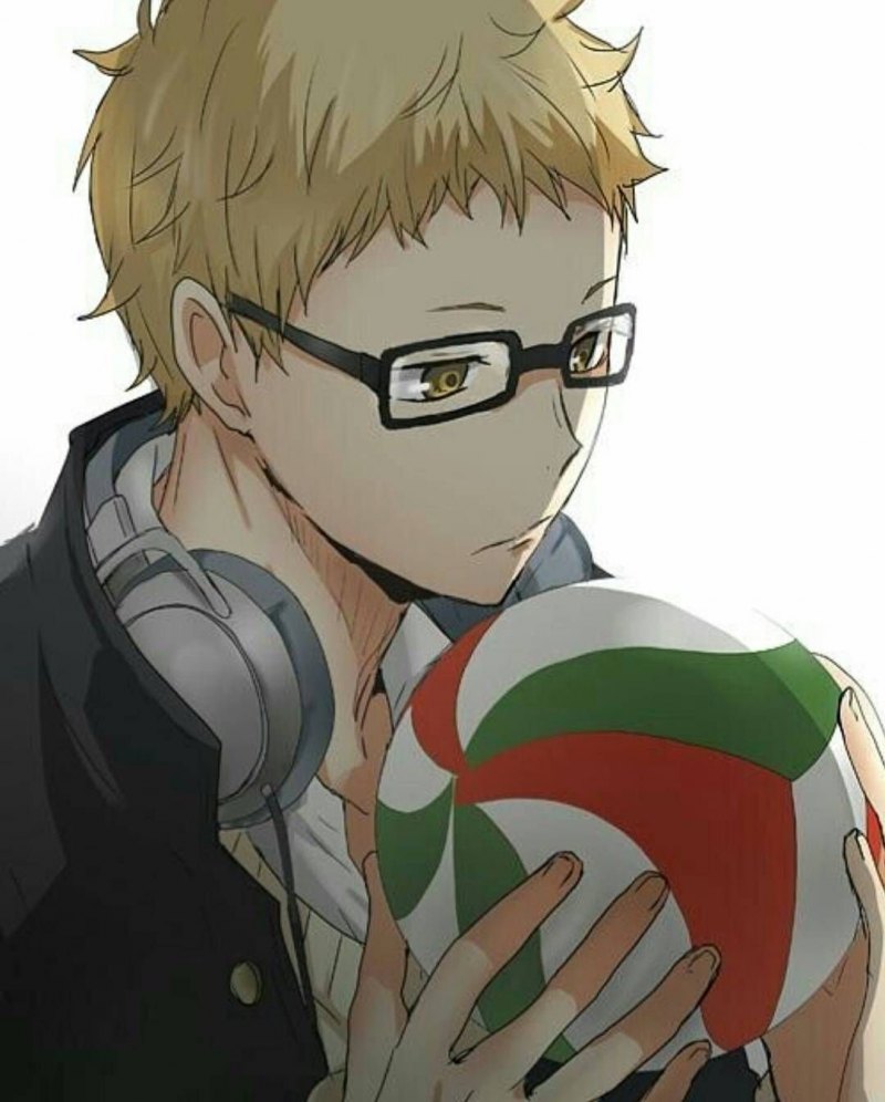 Цукишима Кей чёрно белые