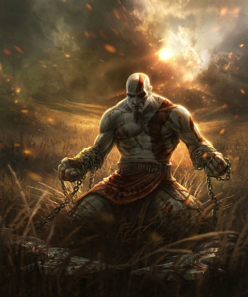 Кратос God of War 3 Art