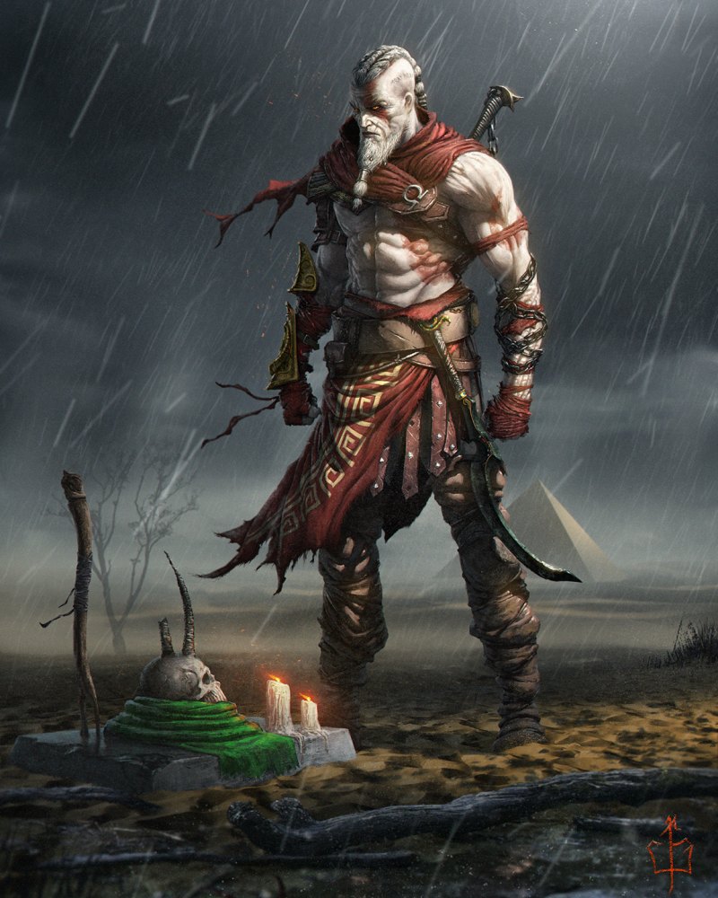 Кратос God of War Art
