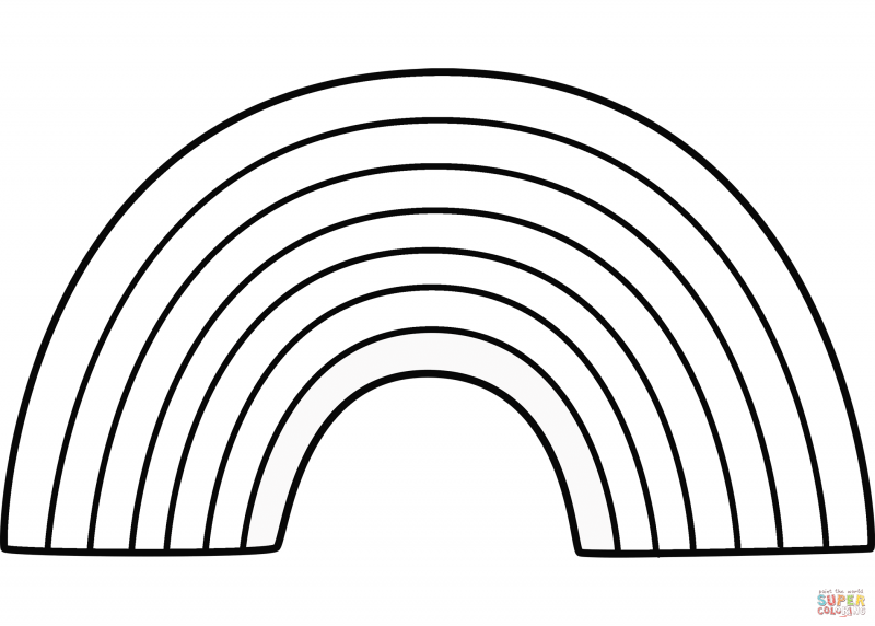 Рисунок радуга черно белый