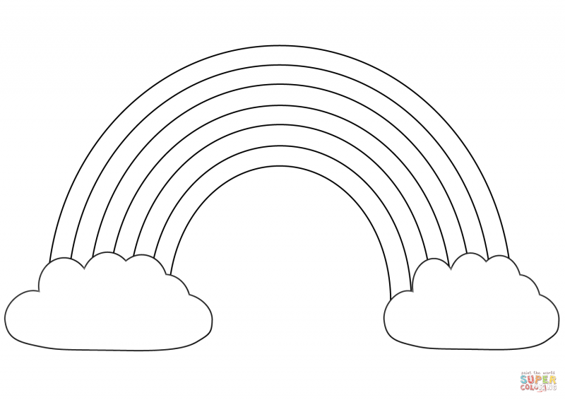 Радуга рисунок шаблон - фото и картинки Abrakadabra.fun