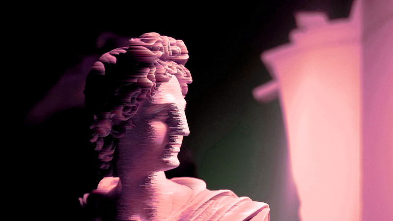 Vaporwave статуя