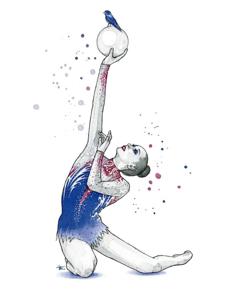 Гимнастка рисунок