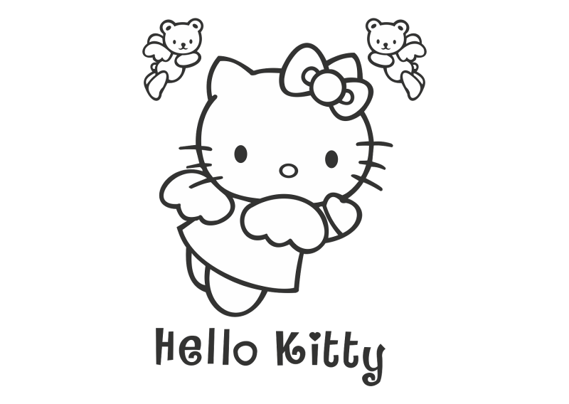 Хеллоу Китти Black White