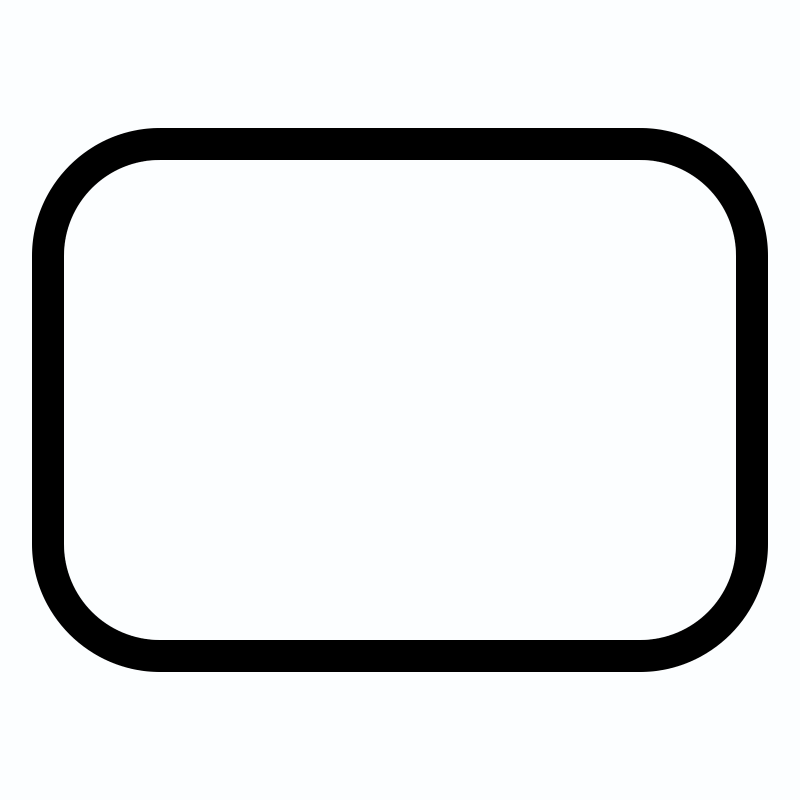 Прямоугольник с круглыми краями на прозрачном фоне
