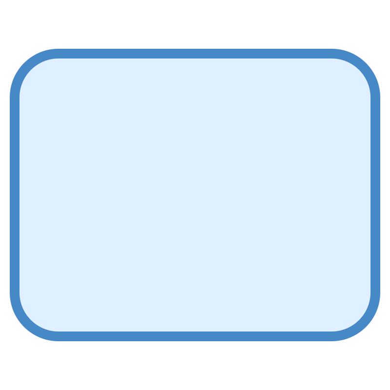 Прямоугольник с круглыми краями на прозрачном фоне