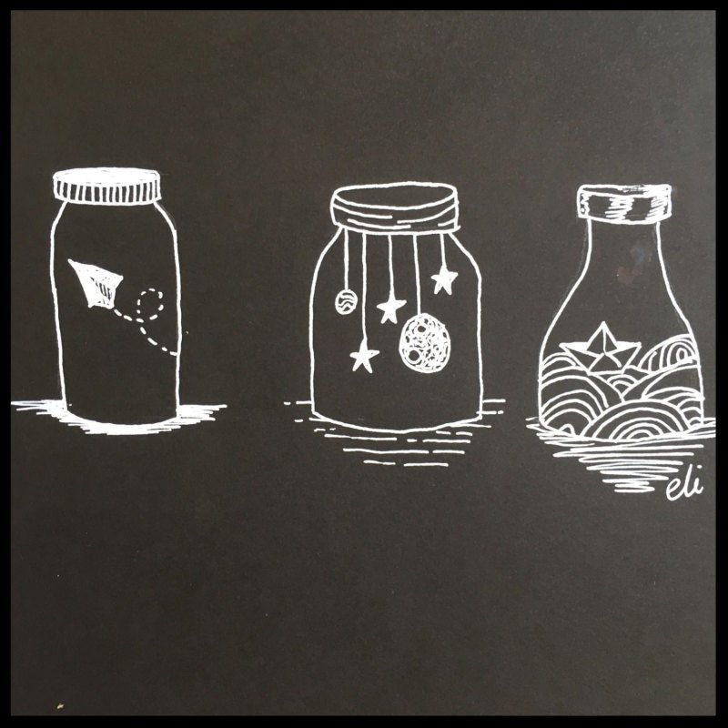 Рисунки белым по черному