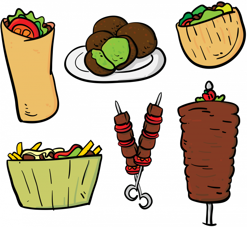 Шаурма нарисованная