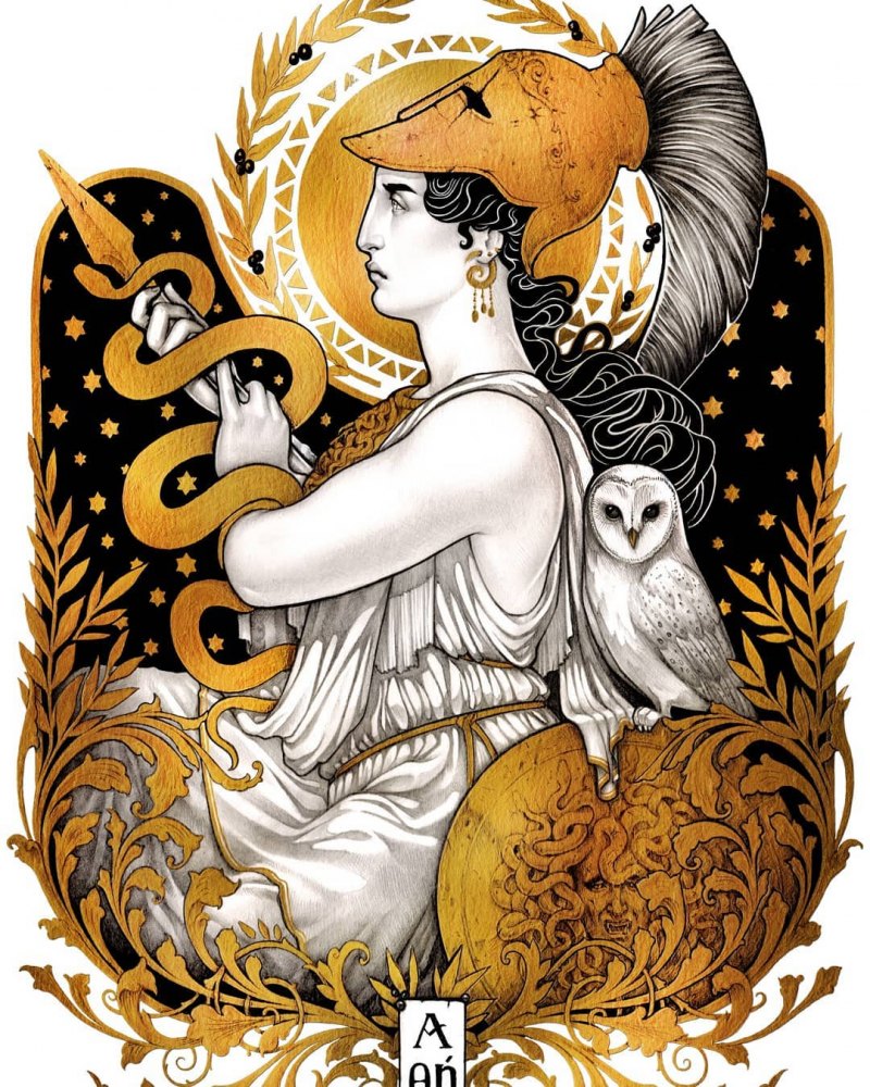 Климт богиня Афина