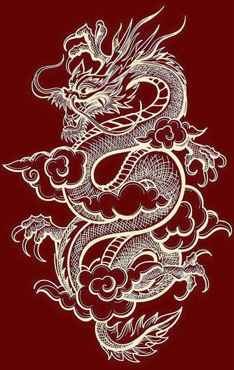 Китайский дракон узор