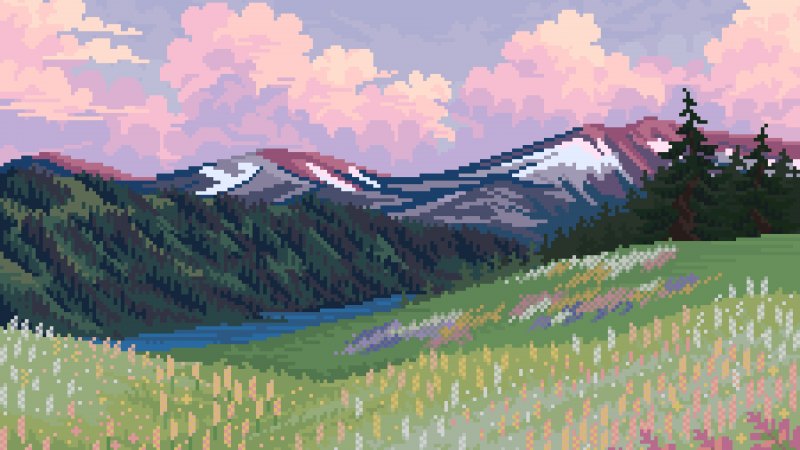 Пиксельные пейзажи