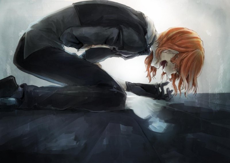 Чуя Накахара арт Плачущий