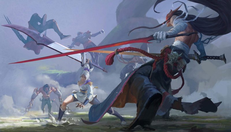 League of Legends Yone арт