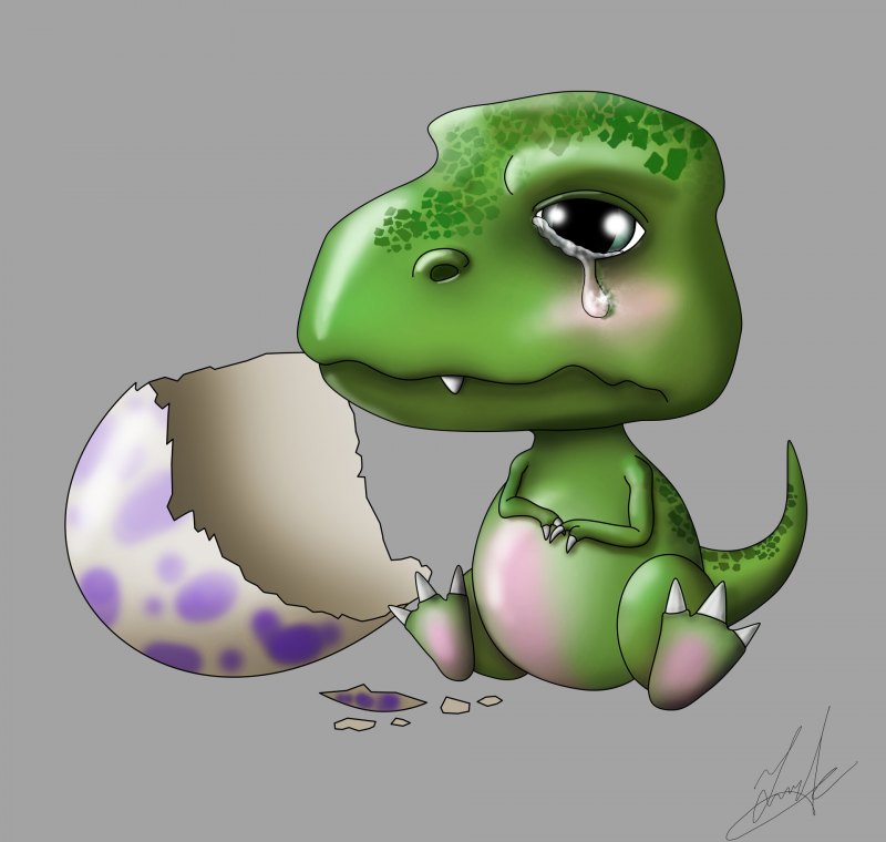 Динозавр плачет