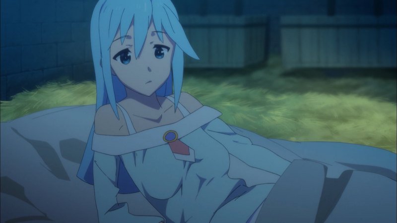 Аква в пижаме Konosuba