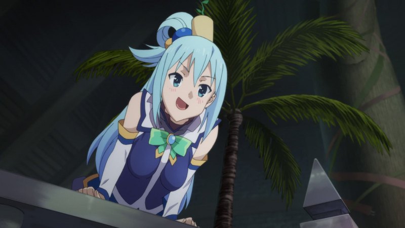 Aqua Konosuba в пижаме