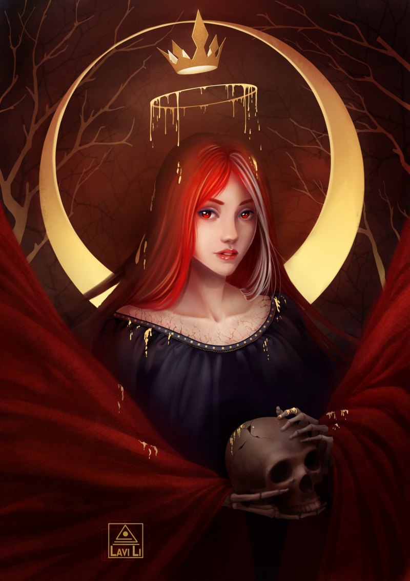 Ведьма с красными волосами