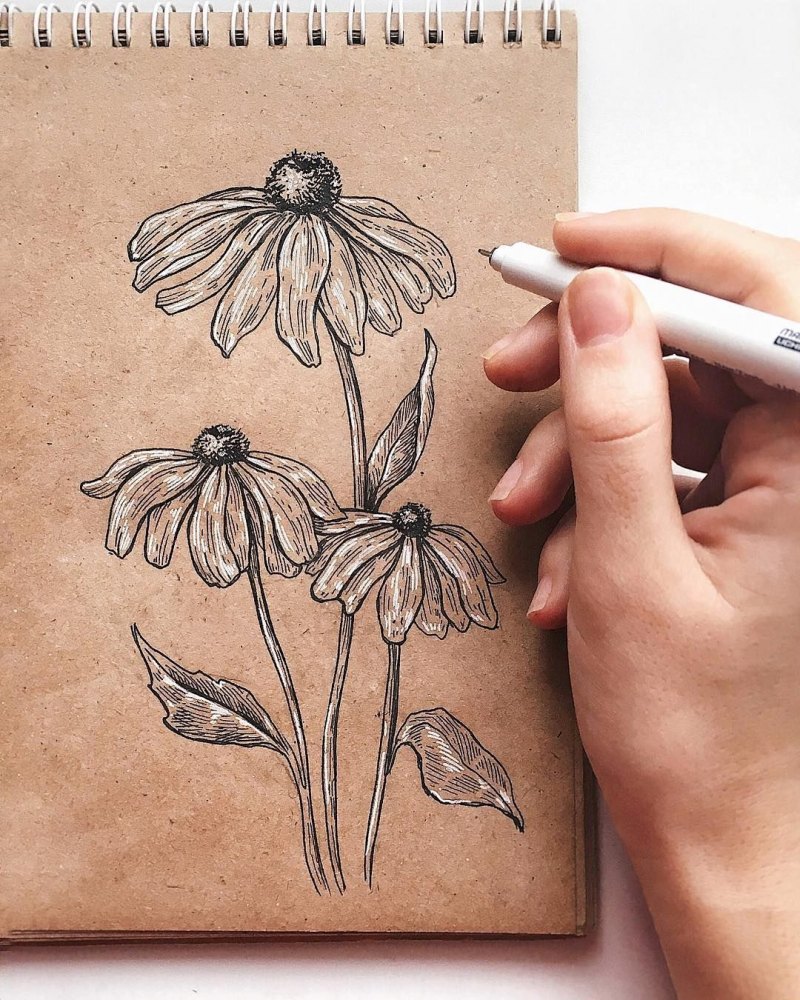 Как рисовать для начинающих и что рисовать на крафт-бумаге