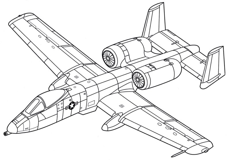 Самолет графический рисунок