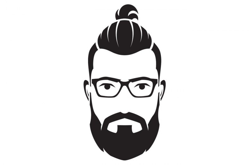 Силуэт бородатого мужчины