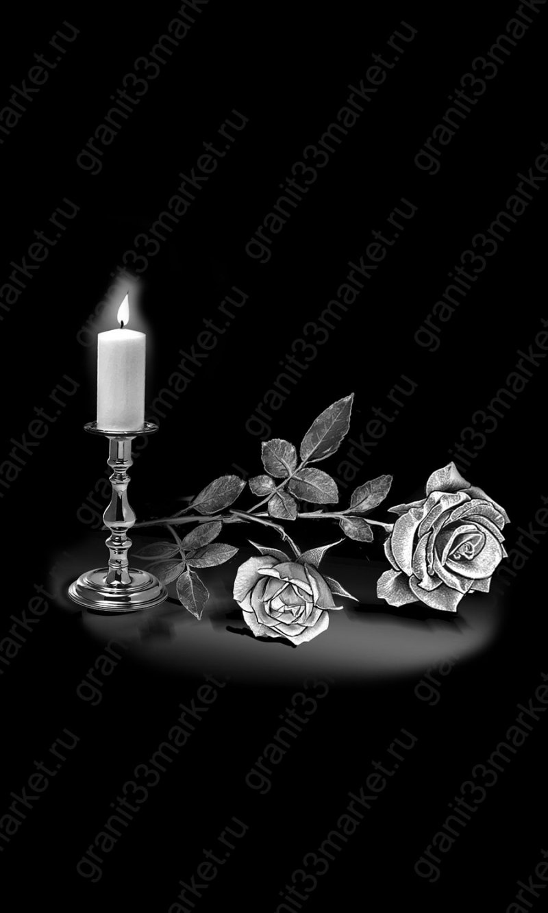 Розы со свечой для гравировки
