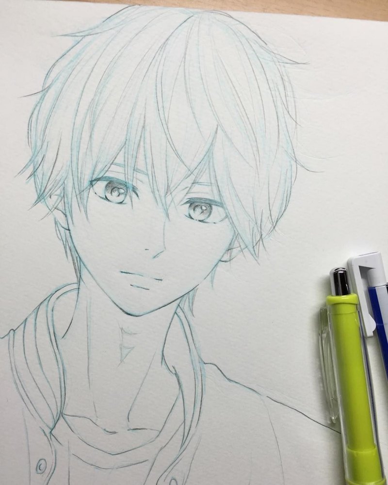 Рисунки аниме парней