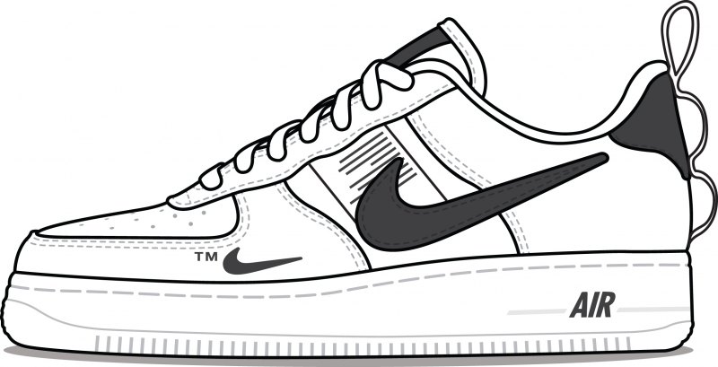 Nike Air Force 1 drawing