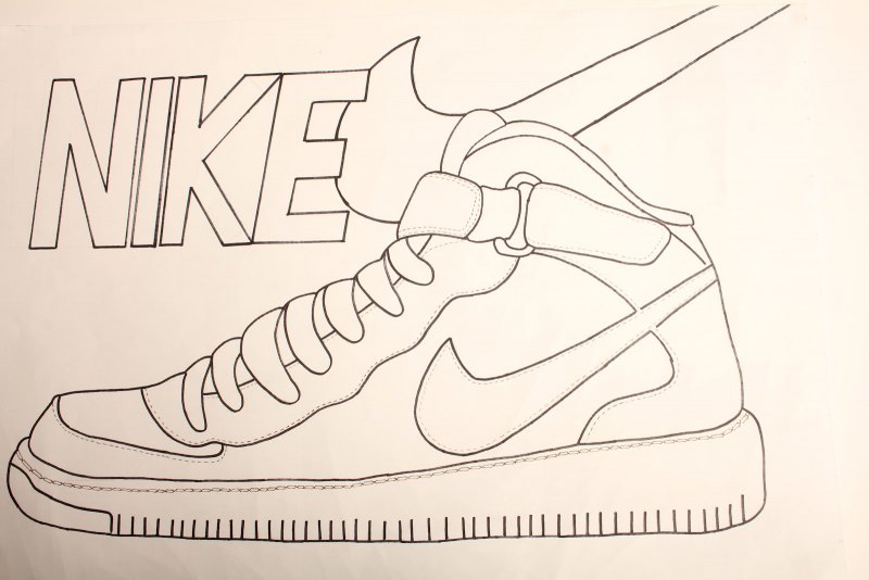 Nike Air Force 1 раскраска