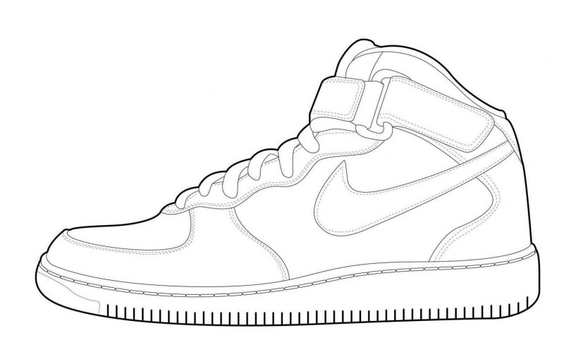 Nike Air Force 1 раскраска