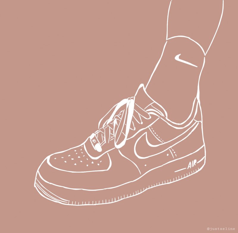 Nike Air Force 1 drawing