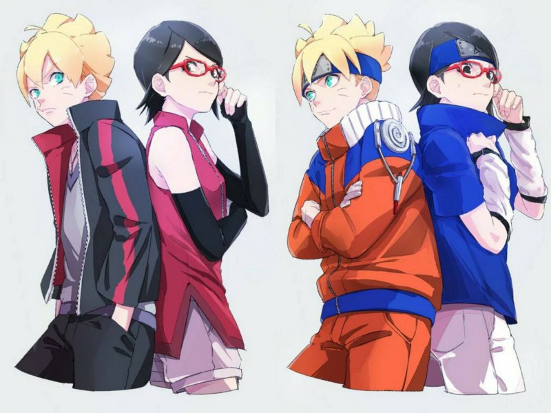 Сарада и Конохамару шип