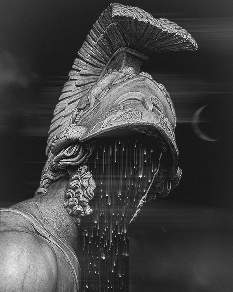 Античная скульптура глитч